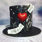 Gothic Heart Cake
 (Wedding)